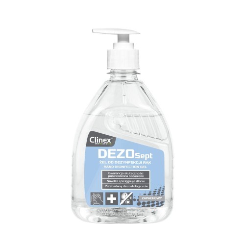 Clinex DEZOSept 500ml – żel do dezynfekcji rąk z nawilżającą formułą i zapachem mleczka kokosowego