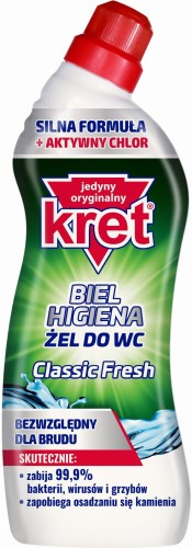 KRET BIEL HIGIENA 750ml -ŻEL DO WC CLASSIC FRESH