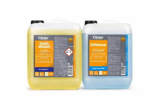 Zestaw Clinex DishWash 10L + Dishine 10L | płyn do zmywarki i nabłyszczacz gastronomiczny